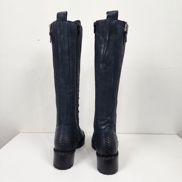 Vintage Foundry Co Blue Lace Up Boots with Chunky Heel, Size 8, New Nwob - Picture 5 of 8